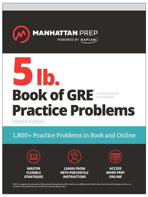 Title details for 5 lb. Book of GRE Practice Problems by Manhattan Prep - Available